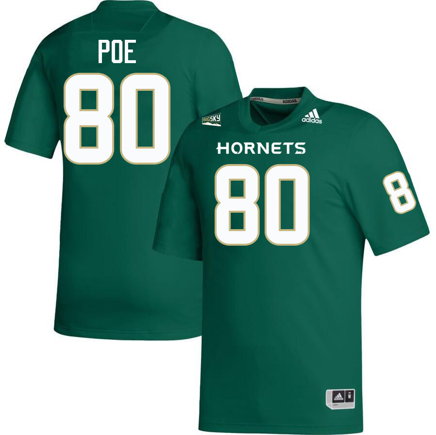Sacramento State Hornets #80 Tommy Poe College Football Jerseys Stitched-Green